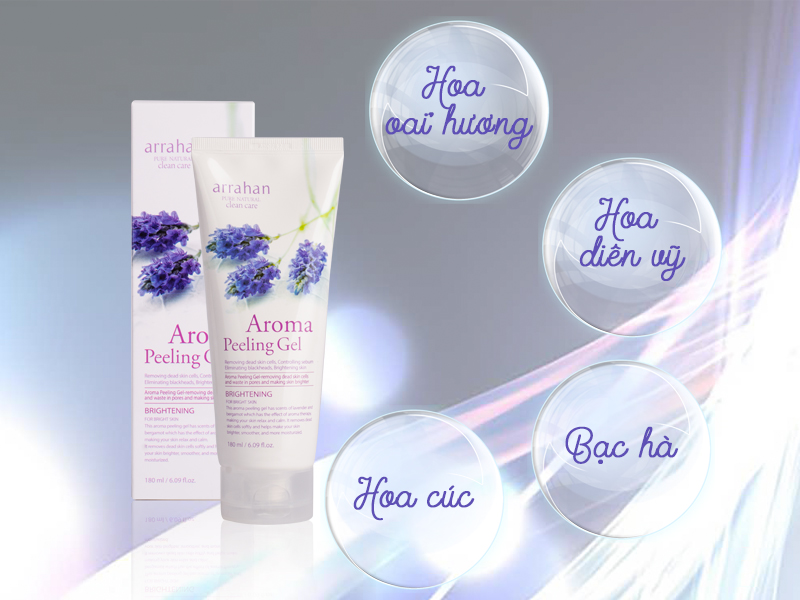Gel tẩy Da Chết hoa Oải Hương ARRAHAN Aroma White Peeling 180ml